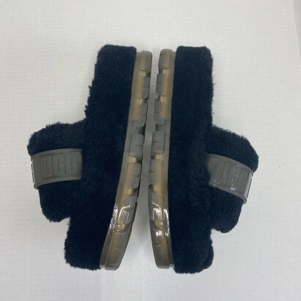 Ugg Fluffita Sherpa Fuzzy Slide Sandals Black Siz… - image 8